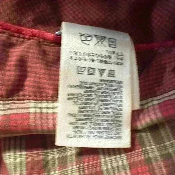 The North Face Plaid Button Up Shirt S/P Red Brown for Women with Embroidery - Picture 15 of 16